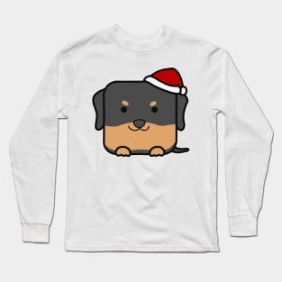 Funny Square Dachshund Christmas Long Sleeve T-Shirt